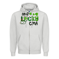 Dove Grey one lucky certified medical assistant cma Zipper Hoodie - RanaPortraitStore