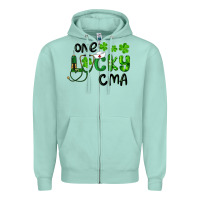 One Lucky Certified Medical Assistant Cma Zipper Hoodie | Teevron