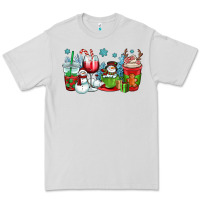 Dove Grey christmas snowman coffee cups Premium Tee - OliviaCreatesArt