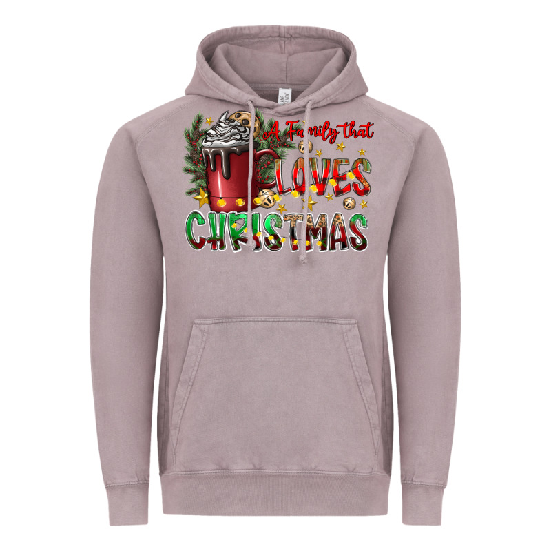 Afamilytloveschristmas Vintage Hoodie by CowhideDigitalArt | Teevron