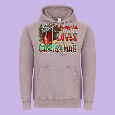 Afamilytloveschristmas Vintage Hoodie Designed By Cowhidedigitalart