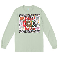 Matcha School Social Worker Long Sleeve Tee - CowhideDigitalArt