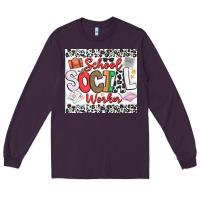 Plum School Social Worker Long Sleeve Tee - CowhideDigitalArt