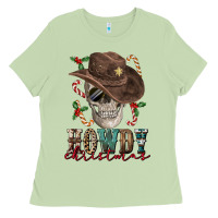 Howdy Christmas Skull Ladies Tee | Teevron