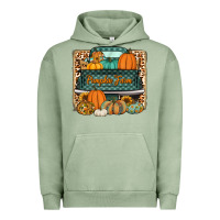 Pigment Oil Green pumpkin farm truck Urban Hoodie - Jasminsmagicworld