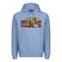 Colony Blue mom boots hat and sunflower Premium Hoodie - Artiststas