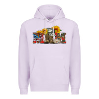 Lilac mom boots hat and sunflower Premium Hoodie - Artiststas