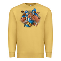 Antique Gold Football afro girl sneakers Premium Sweatshirt - RanaPortraitStore