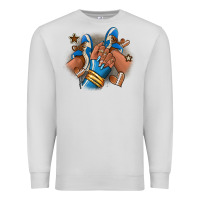 Dove Grey Football afro girl sneakers Premium Sweatshirt - RanaPortraitStore