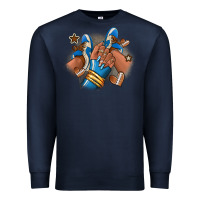 Navy Football afro girl sneakers Premium Sweatshirt - RanaPortraitStore
