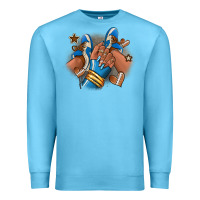 Ocean Blue Football afro girl sneakers Premium Sweatshirt - RanaPortraitStore
