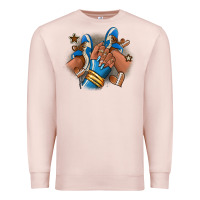 Pale Pink Football afro girl sneakers Premium Sweatshirt - RanaPortraitStore