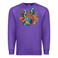 Purple Football afro girl sneakers Premium Sweatshirt - RanaPortraitStore