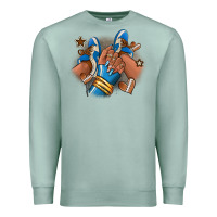 Seafoam Football afro girl sneakers Premium Sweatshirt - RanaPortraitStore