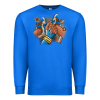 True Royal Football afro girl sneakers Premium Sweatshirt - RanaPortraitStore