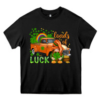 Black St. Patrick's Loads of luck with gnome Heavy Core Tee - HowdyJamesFarm