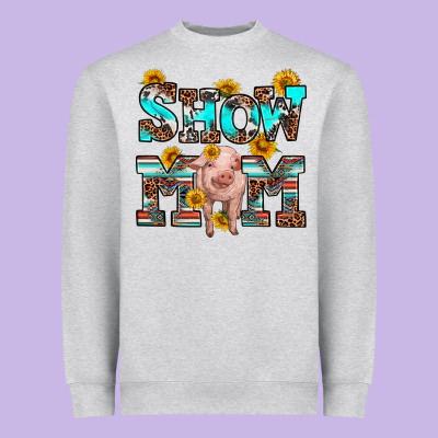 Show Mom Pig Heavyweight Sweatshirt Designed By Ranaportraitstore