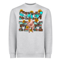 Heather Grey show mom pig Heavyweight Sweatshirt - RanaPortraitStore