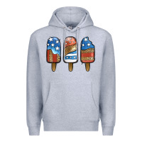 Heather Grey patriotic leopard popsicles Premium Hoodie - Jasminsmagicworld