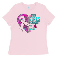 Bubblegum Pink This Girls Fought and Won Cancer Ladies Tee - BundleAndBundleShop