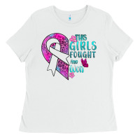 White This Girls Fought and Won Cancer Ladies Tee - BundleAndBundleShop