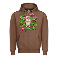 Chestnut too cute to pinch charolais calf Zipper Hoodie - RanaPortraitStore