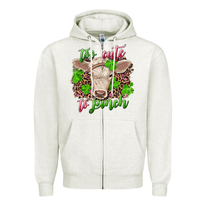 Too Cute To Pinch Charolais Calf Zipper Hoodie by RanaPortraitStore | Teevron