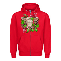 Red too cute to pinch charolais calf Zipper Hoodie - RanaPortraitStore
