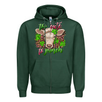 Sports Green too cute to pinch charolais calf Zipper Hoodie - RanaPortraitStore