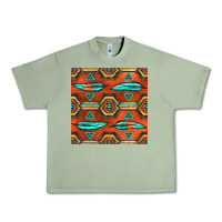 Oil Green native american aztec seamless pattern 2 Urban Heavy Tee - BundleAndBundleShop