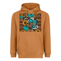 Meerkat turquoise sunflower hearts Heavyweight Hoodie - Jasminsmagicworld