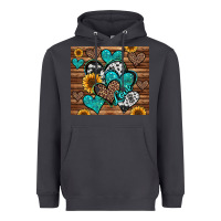 Smoke turquoise sunflower hearts Heavyweight Hoodie - Jasminsmagicworld