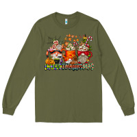 Army Green Hallothanksmas Gnome Coffee Cups Long Sleeve Tee - CowhideDigitalArt
