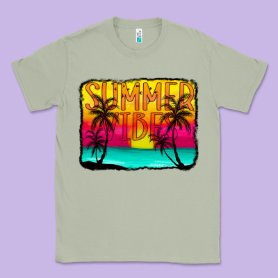 Summer Vibes Classic Tee Designed By Cowcowdesign