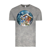 Cloud Rock Winter Farm Animals Vintage Tee - FaDigitalArtStudio
