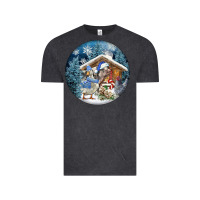 Vintage Black Winter Farm Animals Vintage Tee - FaDigitalArtStudio