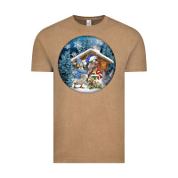 Vintage Coffee Winter Farm Animals Vintage Tee - FaDigitalArtStudio