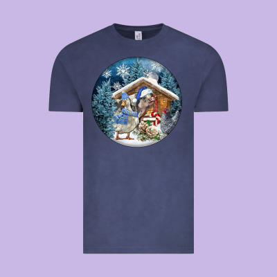 Winter Farm Animals Vintage Tee Designed By Fadigitalartstudio