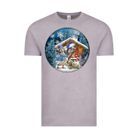 Vintage Zinc Winter Farm Animals Vintage Tee - FaDigitalArtStudio