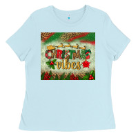 Christmas Vibes Tumbler Ladies Tee | Teevron