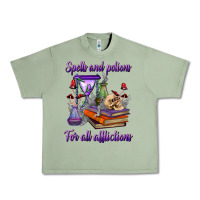 Oil Green spells and potions for all afflictions Urban Heavy Tee - BundleAndBundleShop