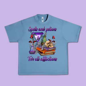 Spells And Potions For All Afflictions Urban Heavy Tee Designed By Bundleandbundleshop