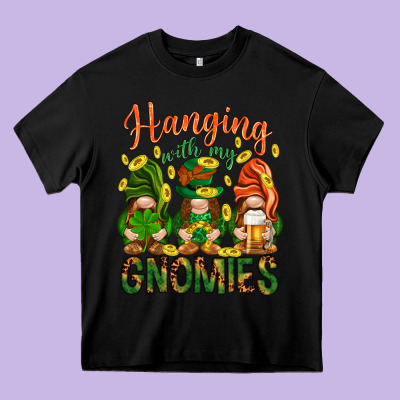 Hanging With My Gnomies Heavy Core Tee Designed By Howdyjamesfarm