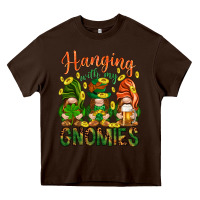 Chocolate Brown Hanging with my gnomies Heavy Core Tee - HowdyJamesFarm