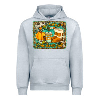 Heather Grey just a girl who loves fall background Urban Hoodie - Jasminsmagicworld