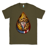 Army Green american sunflower bullskull teardrop earrings Classic Tee - Jasminsmagicworld