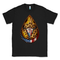 Black american sunflower bullskull teardrop earrings Classic Tee - Jasminsmagicworld