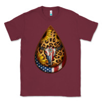 Burgundy american sunflower bullskull teardrop earrings Classic Tee - Jasminsmagicworld