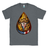 Charcoal Heather american sunflower bullskull teardrop earrings Classic Tee - Jasminsmagicworld
