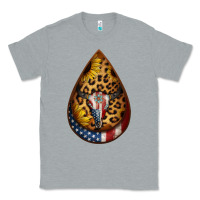 Heather Grey american sunflower bullskull teardrop earrings Classic Tee - Jasminsmagicworld